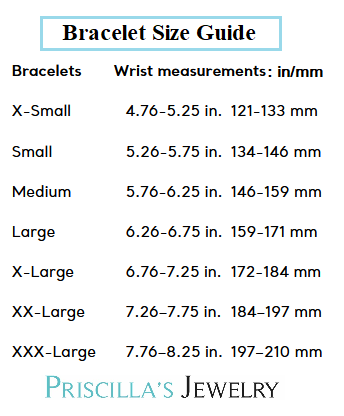 Bracelet Size Guide – Priscilla’s Jewelry